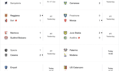 Serie B ottava giornata