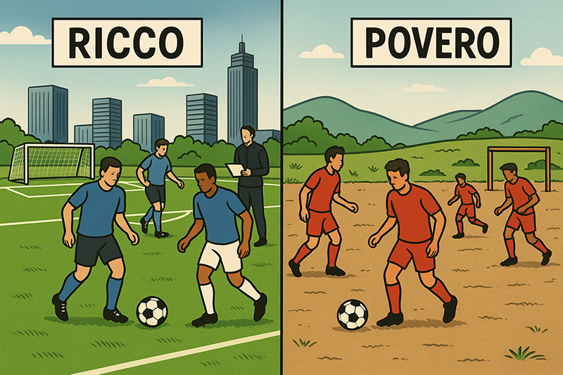 Differenza stadi nord e sud