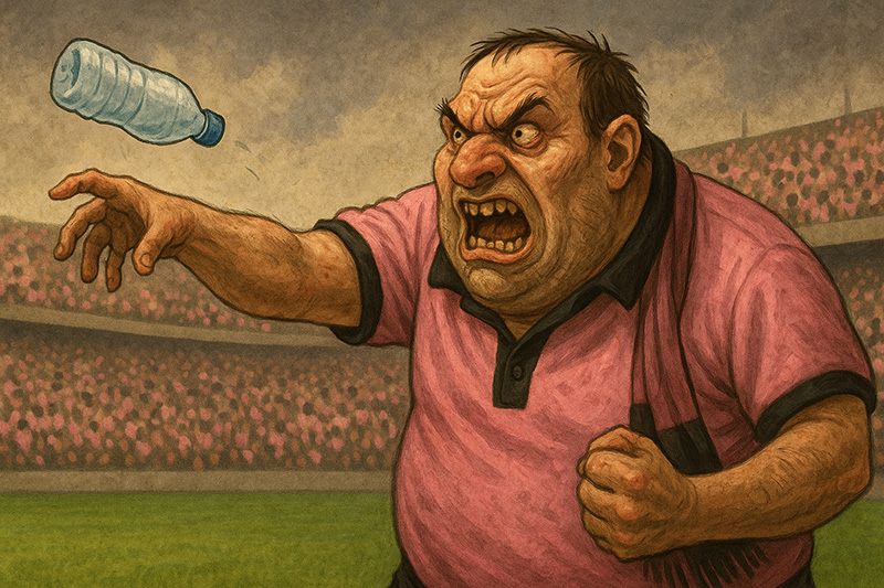 tifoso bottiglietta di plastica